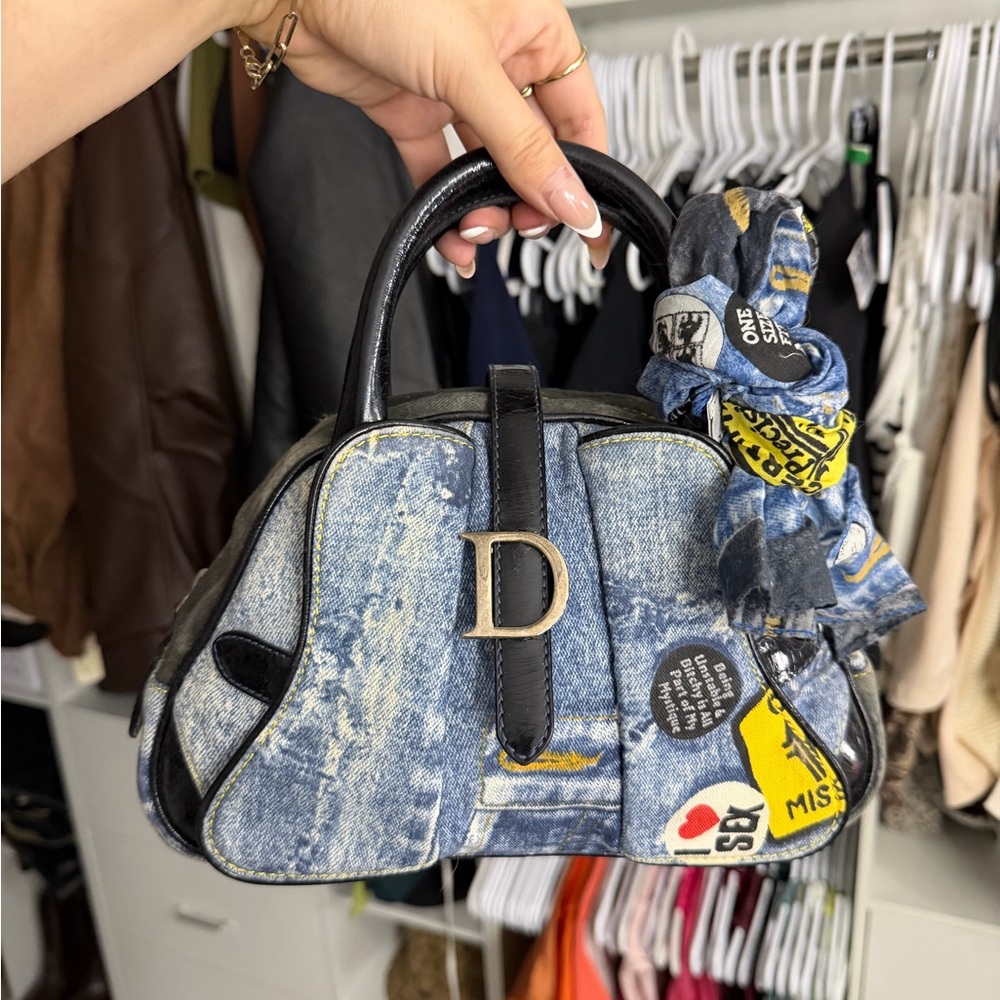 Rare christian dior saddle bowler bag